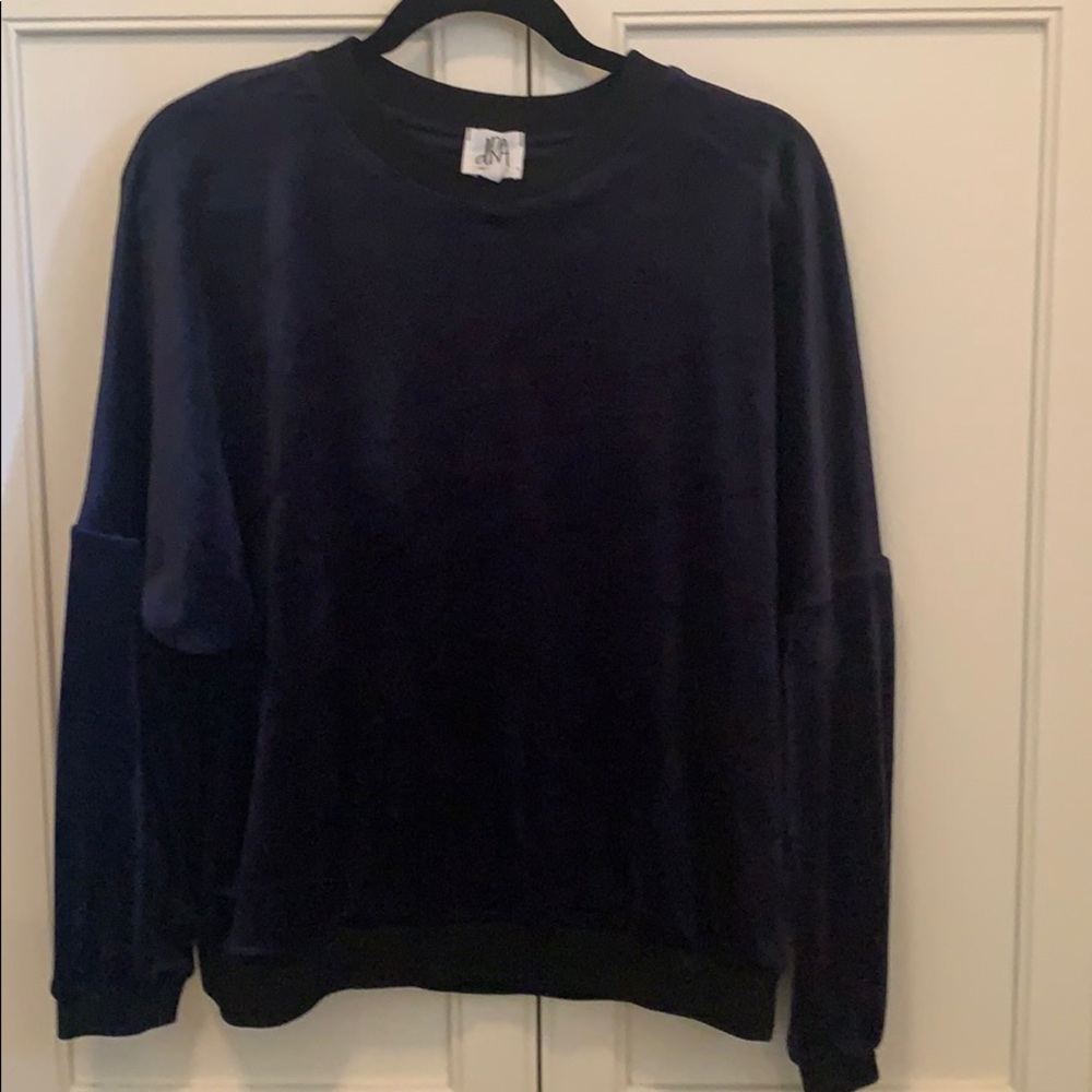 Navy Velour DRA pullover